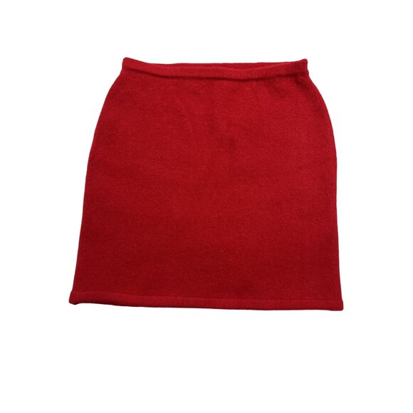 Meshki Brianne Knit Mini Skirt in Ruby - Picture 1 of 5